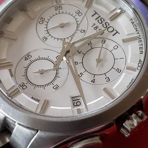 Tissot White Dial Silver Case Watch